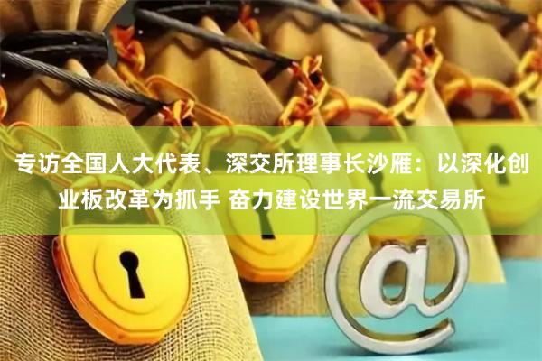 专访全国人大代表、深交所理事长沙雁：以深化创业板改革为抓手 奋力建设世界一流交易所