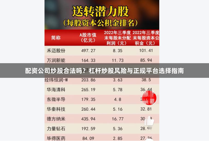 配资公司炒股合法吗？杠杆炒股风险与正规平台选择指南